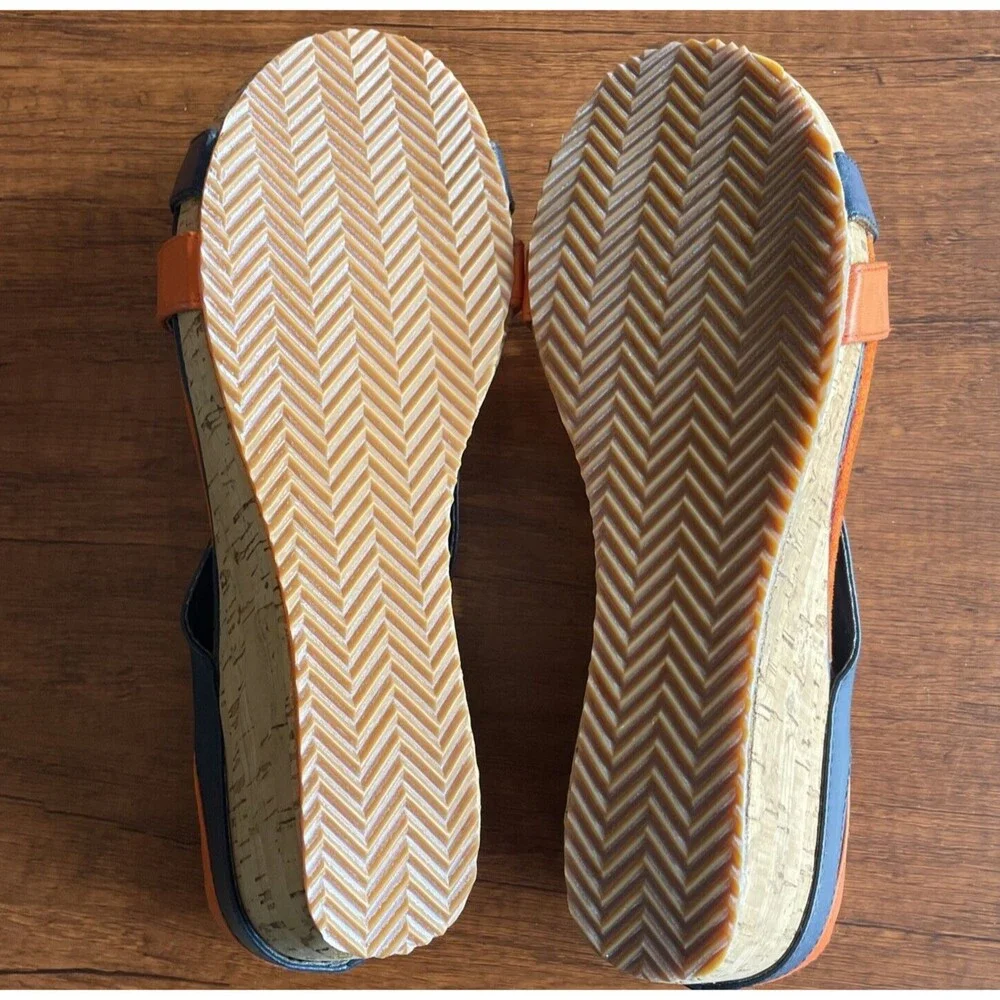Volatile Blue And Orange Wedge‎ Sandal New Size 11 Chicago Bears Illini Fan